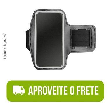 Braçadeira Esportiva Preta de Neoprene para iPhone 12 Mini