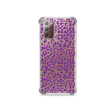 Capa (Transparente) para Galaxy Note 20 - Animal Print Purple