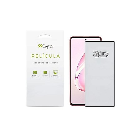 Película de Vidro 3D (borda preta) para Galaxy Note 10 Lite - 99Capas