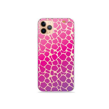 Capa (Transparente) para iPhone 12 Pro - Animal Print Pink