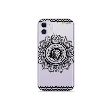 Capa (Transparente) para Iphone 12 Mini - Mandala Preta