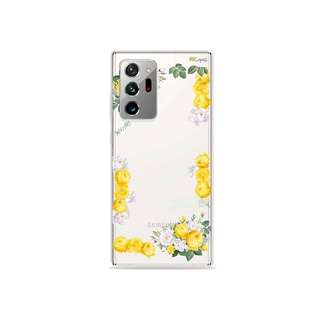 Capa (Transparente) para Galaxy Note 20 Ultra - Yellow Roses