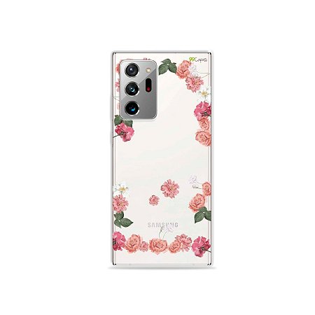 Capa (Transparente) para Galaxy Note 20 Ultra - Pink Roses