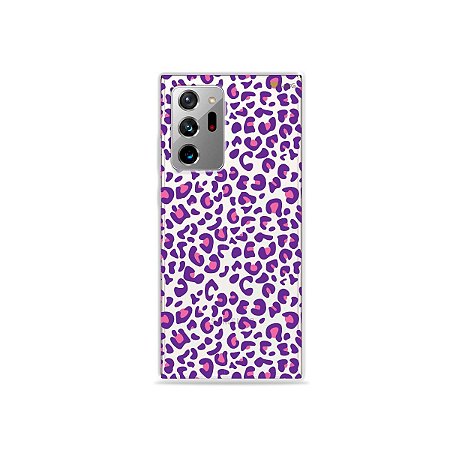 Capa (Transparente) para Galaxy Note 20 Ultra - Animal Print Purple