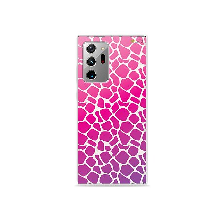 Capa (Transparente) para Galaxy Note 20 Ultra - Animal Print Pink