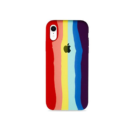 Silicone Case Arco-íris para iPhone XR - 99Capas