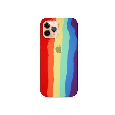 Silicone Case Arco-íris para iPhone 12 Pro Max - 99Capas