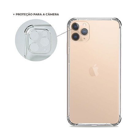 Capa Anti-Shock Transparente para iPhone 12 Pro (com proteção para câmera)