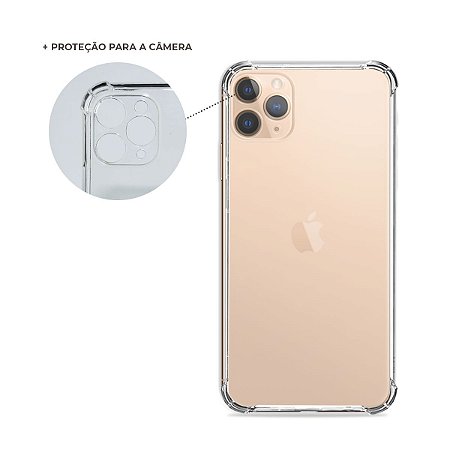 Capa Anti-Shock Transparente para iPhone 11 Pro Max (com proteção para  câmera) - 99capas - Capinhas e cases personalizadas para celular