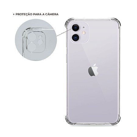 Capa Anti-Shock Transparente para iPhone 11 (com proteção para