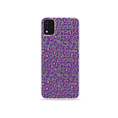 Capa (Transparente) para LG K52 - Animal Print Purple