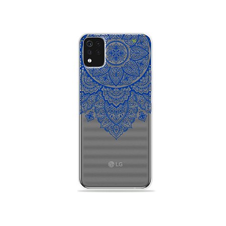 Capa (Transparente) para LG K52 - Mandala Azul