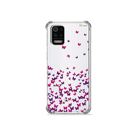 Capa (Transparente) para LG K62 - Borboletas Flutuantes