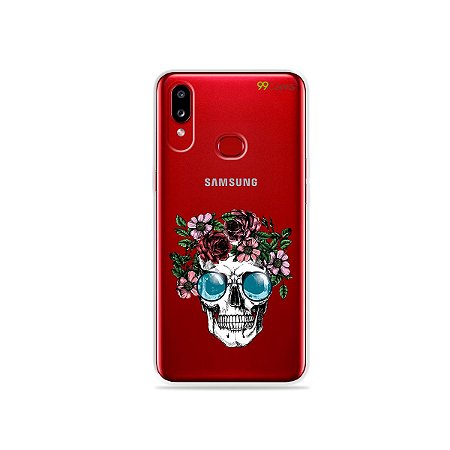 Capinha (transparente) para Galaxy A10s - Caveira