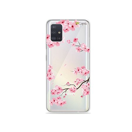 Capinha (transparente) para Galaxy A51 - Cerejeiras