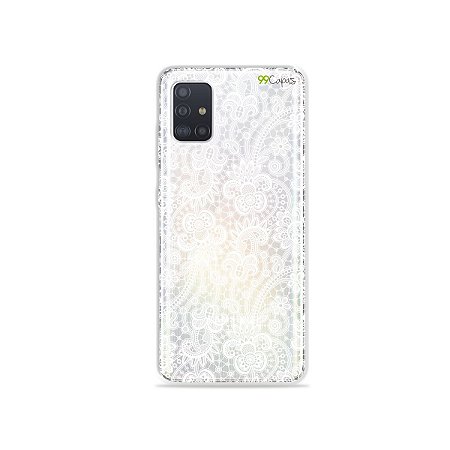 Capinha (transparente) para Galaxy A51 - Rendada
