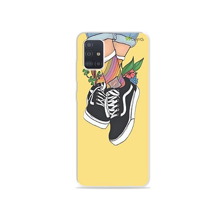 Capinha (transparente) para Galaxy A51 - Sneakers
