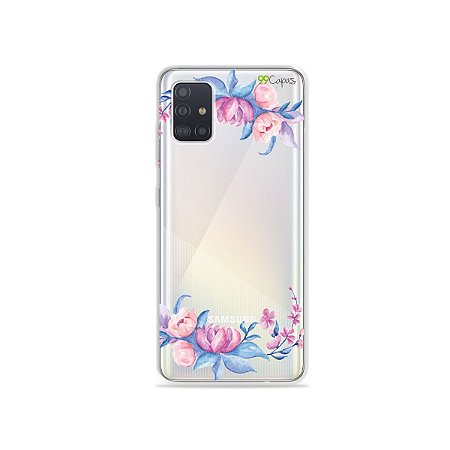 Capinha (transparente) para Galaxy A51 - Bromélias