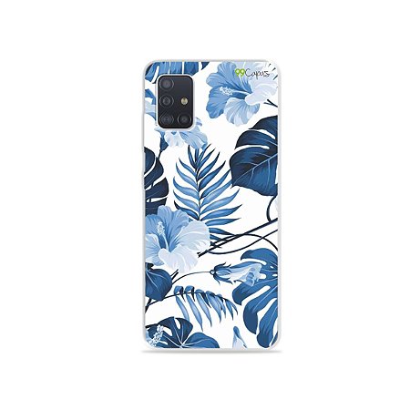 Capinha para Galaxy A51 - Flowers in Blue