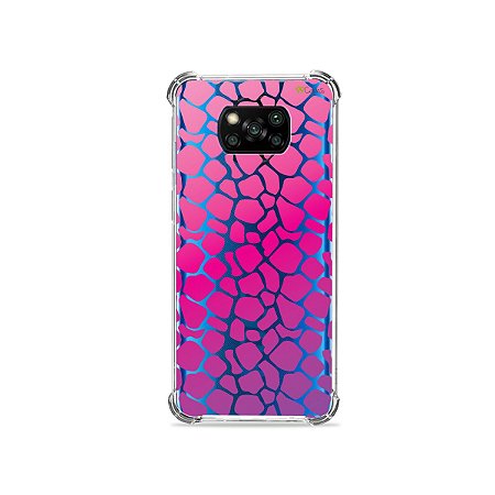 Capa (transparente) para Poco X3 - Animal Print Pink