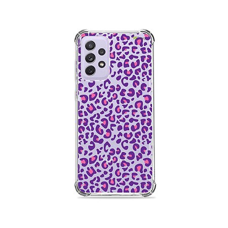 Capa (Transparente) para Galaxy A72 - Animal Print Purple
