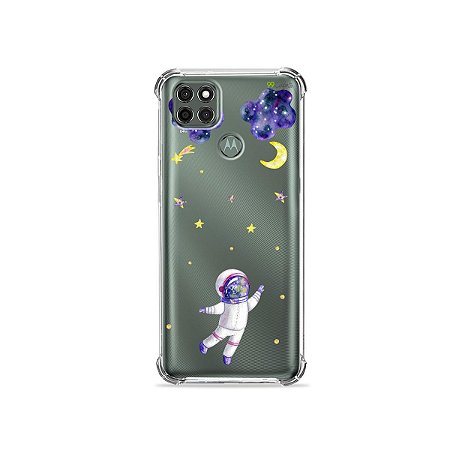 Capa (Transparente) para Moto G9 Power - Astronauta Sonhador