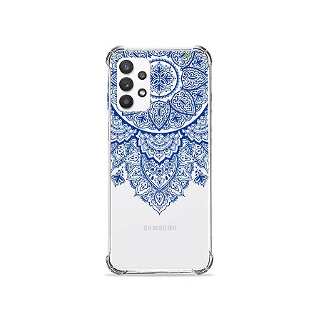 Capa (Transparente) para Galaxy A32 4G - Mandala Azul
