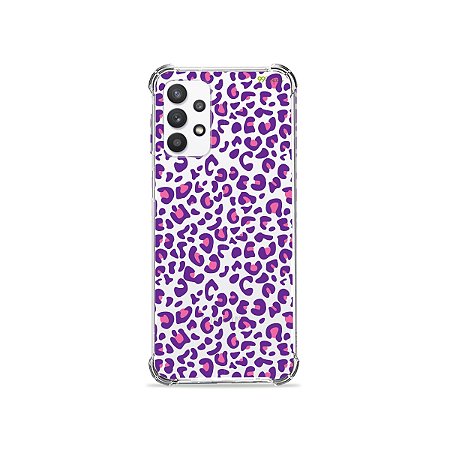 Capa (Transparente) para Galaxy A52 - Animal Print Purple