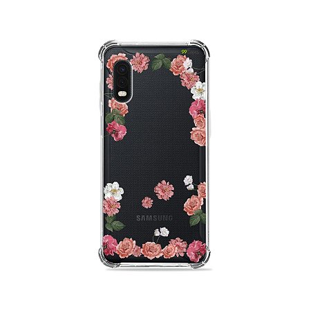 Capa (Transparente) para Galaxy XCover Pro - Pink Roses