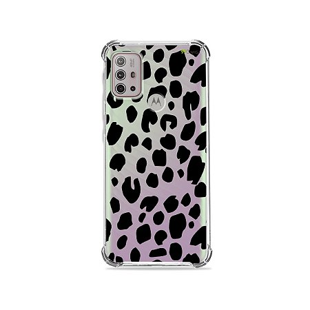 Capa (Transparente) para Moto G10 - Animal Print Basic