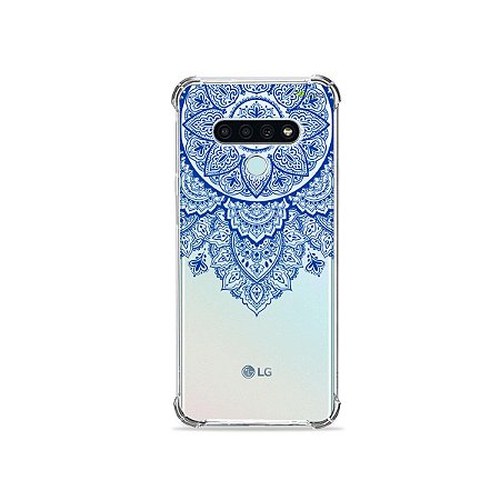 Capa (Transparente) para LG K71 - Mandala Azul