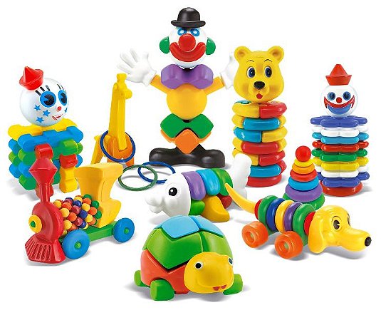 Brinquedo Educativo Kit Encaixe E Desencaixe 124 Peças Em Plastico