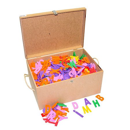 Brinquedo Educativo Maleta Com 1.000 Letras Em E.V.A  7 Cm