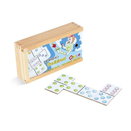 Dominó Jogo Educativo Pedagógico 28pcs Mdf - Patrulha Canina