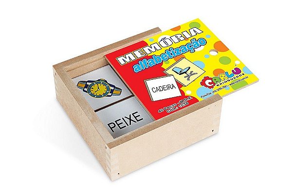 Brinquedo Educativo Memória Alfabetizacao MDF 40 Peças