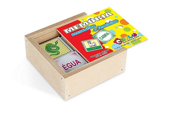 Brinquedo Educativo Memória Masculino E Feminino MDF 40 Peças