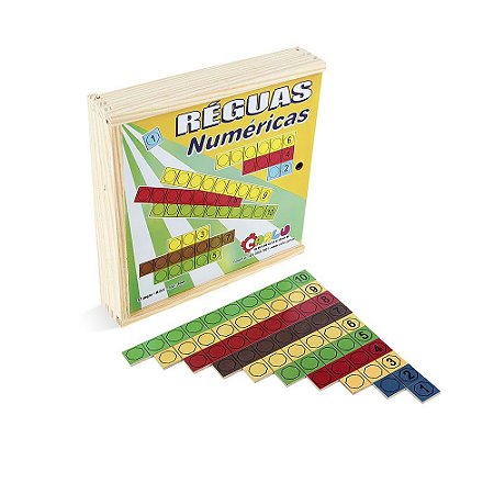 Brinquedo Educativo Reguas Numericas Em Mdf 61 Peças