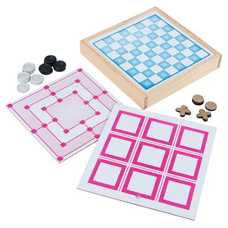 Jogo da Velha MDF Recreativos Melhores Brinquedos Educativos Para