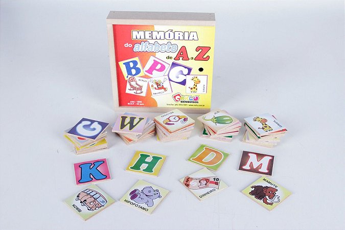 Brinquedo Educativo Memória Do Alfabeto De A A Z
