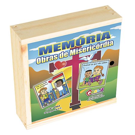 Brinquedo Educativo Religiosos Memória Obras De Misericordia Mdf 30 Peças - CARLU