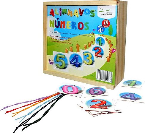 Brinquedo Educativo Alinhavos Números De 0 A 9 Com 10 Peças + 10 Cadarços