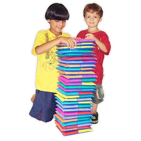 Dominó Escolar Gigante Espuma 28 Pçs Alimentos 27x18x2,5cm