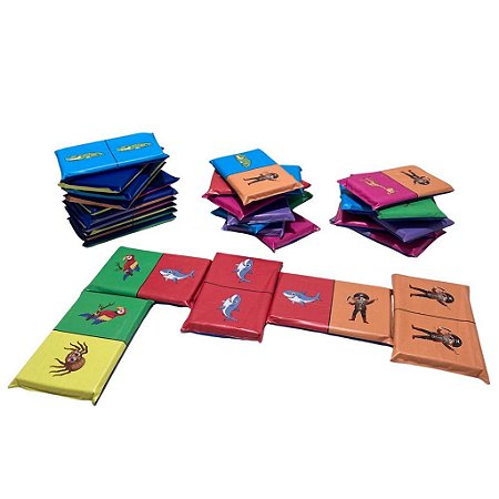 Dominó Gigante Espuma 28 Peças - Animais Domésticos