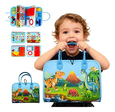 Maleta Sensorial Educativa Infantil 25 Atividades Dinossauro