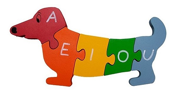 Quebra-cabeça 3d Infantil 5 Peças Cachorro Fábrika Dos Sonhos Madeira