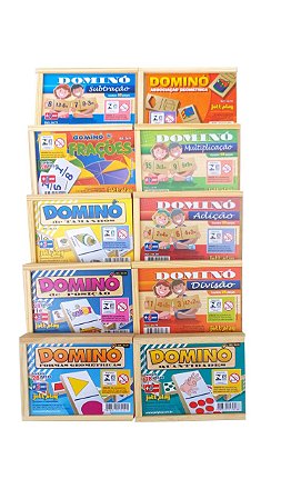 Brinquedo Educativo Kit Com 10 Jogos De Dominó