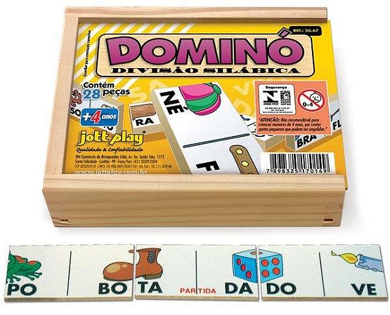 Brinquedo Educativo Dominó Divisão Silábica 28 Peças