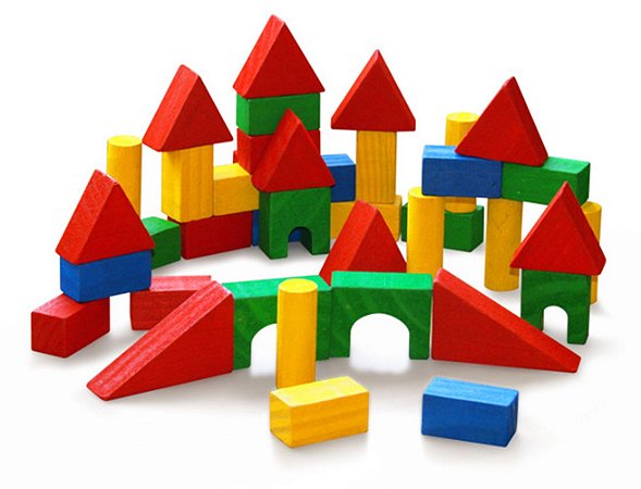 Brinquedo Educativo Blocos De Construção Com 40 Peças