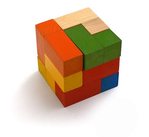 Brinquedo Educativo Cubo Mosaico Componível Com 7 Peças