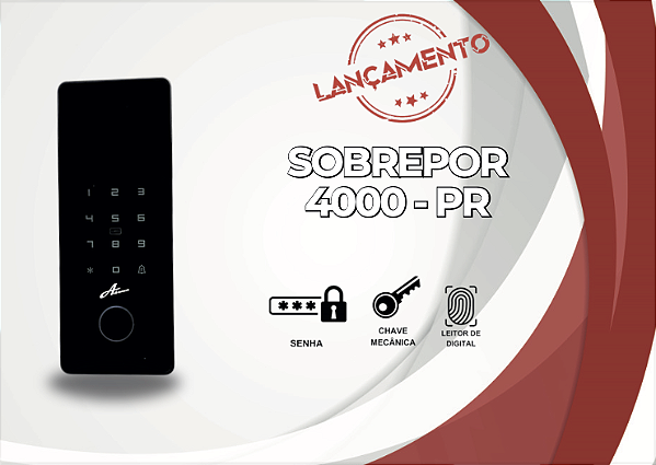 Fechadura eletrônica sobrepor - 4000 PR